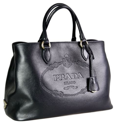 prada black leather bag strap|prada leather tote handbag black.